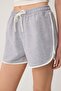 Black-Grey Plain High Waist Wide Leg 2 Thread Knitted Shorts & Bermuda Twoss26Sr00236 - 8