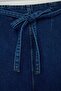 Blue High Waist Stoned Button Comfort/Medium Stretch a Line Denim Plus Size Skirt Tbbss26Az00032 - 5