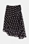 Black Asymmetrical Cut Lined Polka Dot Chiffon Skirt Tdrss26Et00053 - 3