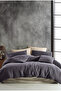 Double Anthracite Muslin Duvet Cover Set |   Without Sheets - 2