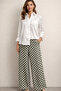 Polka Dots Pant and White Shirt Two Piece Set | Executive Edit