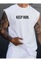 Keep Run Printed Unisex Sleeveless T-Shirt