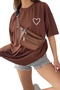 HEART PRINTED UNISEX OVERSIZE TEE