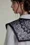 Elegant Ethnic Motif Silky Textured Stylish Women's Shoulder Shawl |   Black - 4