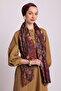 Kardelen Collection Amber Warmth Double-Sided Shawl - 3