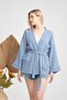 Indigo Blue Women's Muslin Kimono 100% Cotton