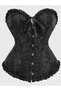 Gothic / Vintage Ribbon Detailed Halloween Ruffled Corset - 2