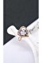 Purple White Flower Heart Figured Art Steel Ring - 4