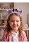 Glittery Purple Kuromi Children's Crown with Tulle Bow and Pompom Gift Children's Crown