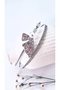 Pearl Zircon Steel Bracelet with Butterfly Wing Figure - 3