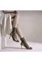 Black Tulle Socks with Gold Snowflake Detail