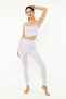 Hyperade High Waist Gathering Women's Sports Leggings Lilac