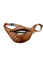Genuine Leather Handmade Diamond Patterned Large Unisex Waist and Chest Freebag Bag - 4