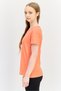 Women Sportswear Fit Short Sleeve Outdoor Top, Dark Orange - 4