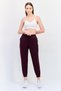 Women Sportswear Fit Brand Logo Training Track Pants, Maroon - 4