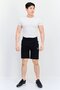 Men Slim Fit Brand Logo Outdoor Shorts, Black - 3