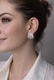 Yelpaze Model Zircon Stone Gold Earrings
