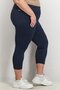 Women Fitted Training Capri Sweatpants, Navy - 4