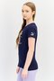 Women Sportswear Fit Graphic Print Outdoor T-Shirt, Navy - 2