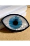 Imported Luxury Pearlescent Bone Acrylic Evil Eye Bead Patterned Eye-Shaped Clasp - 2