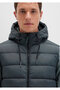 Hooded Green Puffer Vest Regular Fit / Regular Cut 0110604-71598 - 5