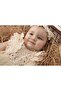 Ella Short Sleeve Lace Baby Girl Romper with Bow on the Back - 7