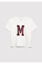 M Logo Printed Ecru T-Shirt Loose Fit / Relaxed Fit 7610348-70057 - 3