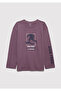 Printed Purple T-Shirt Loose Fit / Relaxed Fit 6610366-70656 - 4