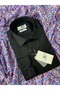 Men's Black Cotton Satin Regular Cut Stylish Elegant Premium Quality Shirt - 3