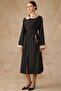 Baby Collar Garni Detailed Raglan Sleeve Large Size Bonding Cap Black 4310 - 4