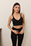 Black Covered Bustier - Double String Straps and Back Cross Detail - 9024