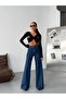 Black High Waist Wide Leg Denim Jean Pants - 4