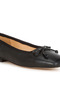 Women Square-Toe Bow Ballerinas in Black - 5
