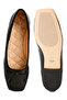 Women Square-Toe Bow Ballerinas in Black - 4
