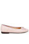Women Square-Toe Bow Ballerinas in Pink