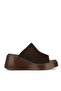 , Women's Genuine Leather Padded Slippers 1611047Z1700 Brown - 3