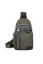 Men's Khaki Color Double Handle Canvas Cross Shoulder Bag Body Bag Chest Bag - 2