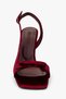 Women's Lola Burgundy Velvet Bow Heeled Shoes - 3