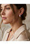 Non-Tarnish Steel Minimal Single Stone Hoop Earrings - 1.5 cm - 2