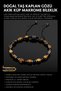 Natural Stone Bracelet, Cube Tiger Eye, Agate Stone and Hematite Stone Bracelet, Men's Bracelet, Women's Wrist