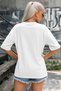 Women's Free Life White Crew Neck Oversize Salas T-Shirt - 2