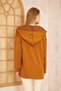 Women's Brown Scuba Hooded Long Back Loose Comfortable Fit Sweatshirt 700-3506286 - 5