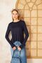 Women's Laci, Soft, Detailed with Finger Gloves, Asymmetrical Pleated Loose Basic Sports Yoga Blouse 3459231 - 8