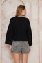 Women's 100% Black Cotton Muslin Double-Breasted Waist Tie Casual Style Daily Stylish Anti-Sweat Blouse 3610286 - 4