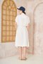 Women's Linen White Oversized Wide Cut / Loose / Long Short Sleeve Summer Jacket Dress 3162451 - 7