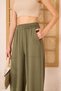 Women's Elastic Waist, Pocketed , Wide-Leg , Casual Viscose Pants / Sweatpants / Khaki 700-3465275 - 7