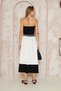 Women's Waist Elastic Striped Color Block Casual Kiloş Pocketed Long Bohemian Skirt 700-3535231 - 4