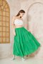 Women's Pocketed Asymmetrical Cut Ruffled Elastic Waist Flared 3-Layer Loose Sports Skirt 3574297