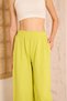 Women's Elastic Waist, Pocketed , Wide-Leg , Loose Fit Viscose Trousers/Sweatpants Fat Green 3465275 - 6