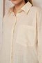 Women's Casual Sports Shirt / Three-Quarter Sleeves / with Pockets / 100% Cotton Flamed Linen Fabric 700-3619275 - 6